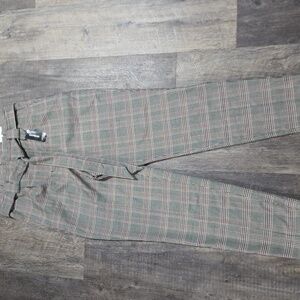 Express Checkered Trousers in Gray and Brown